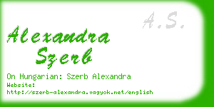 alexandra szerb business card